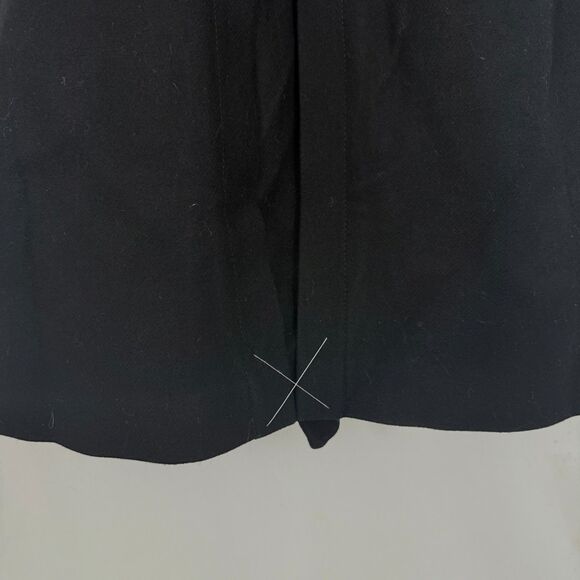 MADEWELL Double-Breasted Trench Coat XS True Black Wool Blend Long Belted NWT - Picture 4 of 7